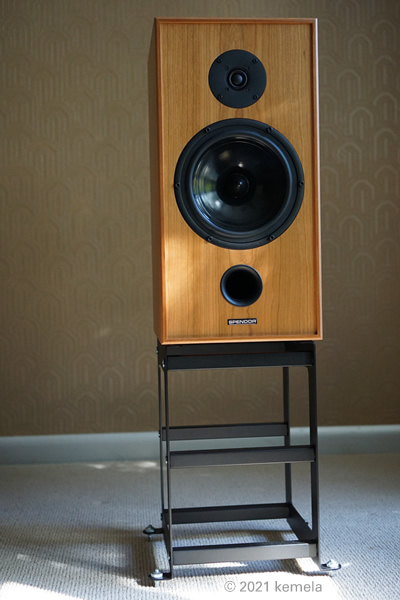 Spendor classic 2/3 loudspeaker mounted on Custom Design Concept loudspeaker stand