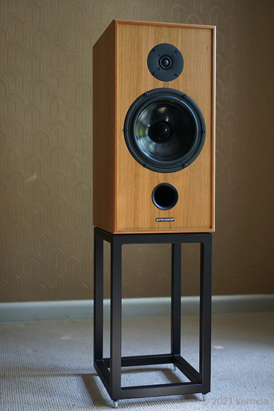 Spendor classic 2/3 loudspeaker mounted on Custom Design fully welded loudspeaker stand